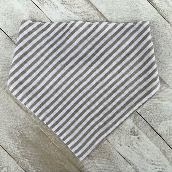 Taupe and white strip bandana size small - Picture 1 of 2